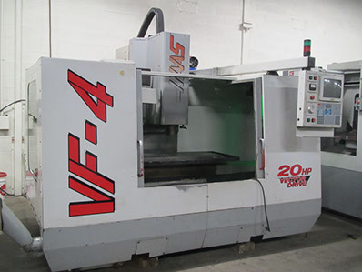 CNC Milling Machine Haas VF4 Mill with 4th Axis in our CNC Machine Shop